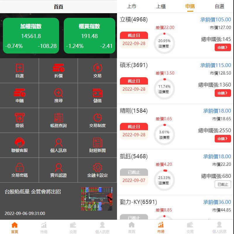 黑色版uinapp股票配资源码/台湾股票系统/申购折扣交易系统